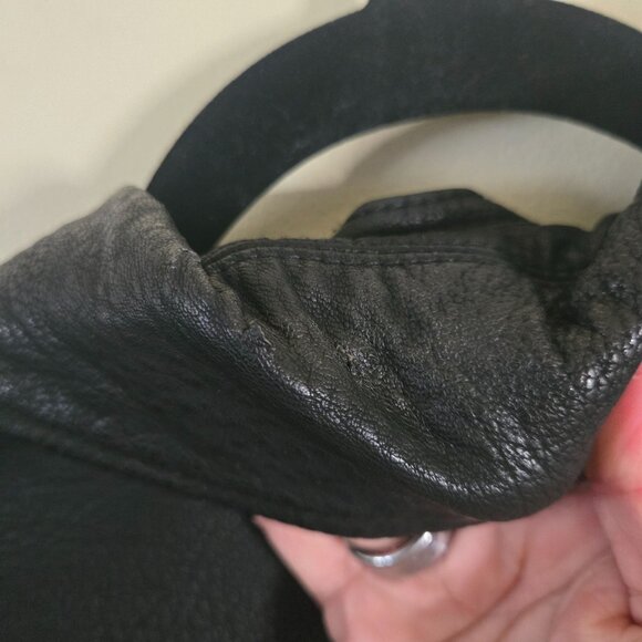 Pistola Evereve Isabel Moto Jacket Black Faux Leather Vegan Size S - Picture 7 of 11